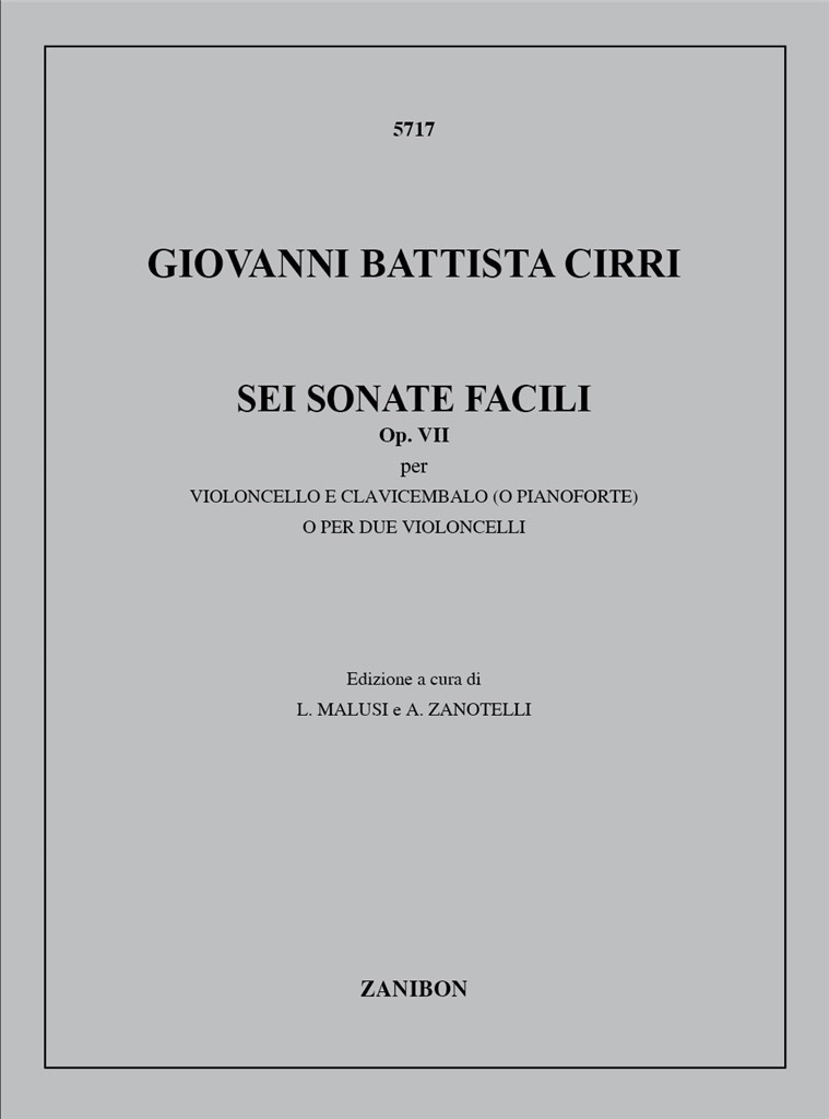 6 Sonate facili Op. 7